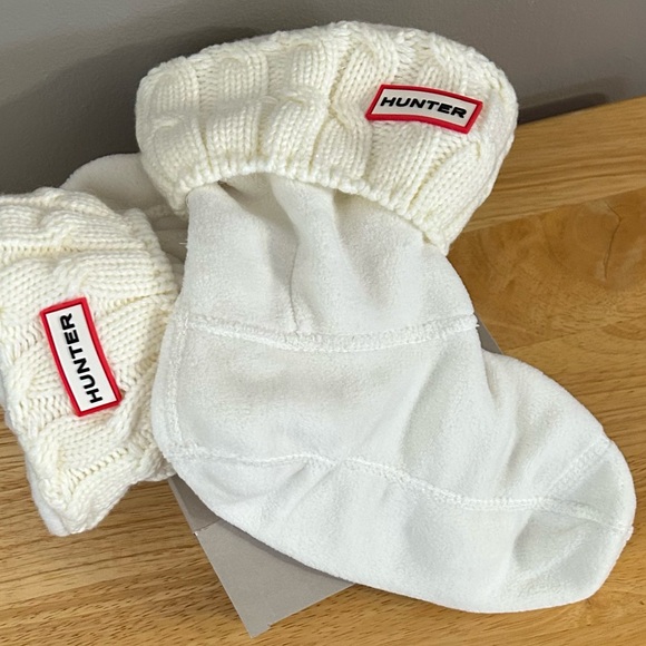 HUNTER Original Short Cable Knit Boot Liner Socks - Picture 5 of 8